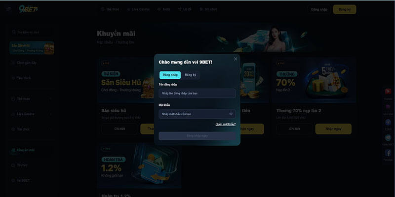 Đăng Nhập 9bet